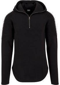 Urban Classics Herren Hoodie "Urban Classics Herren Pleat Sleeves Terry Hoody", schwarz, Gr. S, unifarben, 70% Baumwolle, 30% Polyester, Sweatshirts