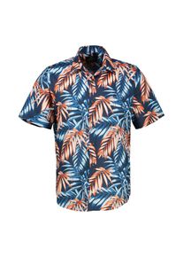 Lerros Herren Kurzarmhemd "Lerros Hawaiihemd in den Größen 3XL bis 6XL", blau, Gr. XXXL, 100% Baumwolle, Hemden