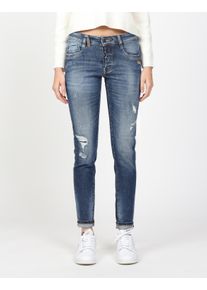 Gang Damen Relax-fit-Jeans "Gang Jeans Relaxed Fit 94GERDA", blau, Gr. 31, 70% Baumwolle, 20% Recycelte Baumwolle, 8% Polyester, 2% Elasthan, Jeans