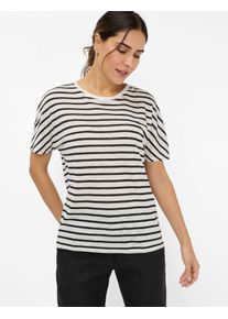 Brax Damen Kurzarmshirt "Style CAELEN", schwarz, Gr. 40, 100% Leinen, Shirts