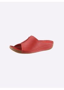 Andrea Conti Damen Pantolette, Gr. 36, rot, Glattleder, modisch, Schuhe