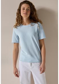 Cecil Damen T-Shirt, blau, casual, Gr. XXL, unifarben, Web, 69% Baumwolle, 29% Polyester, 2% Elasthan, Shirts, aus Baumwolle mit Stretchante
