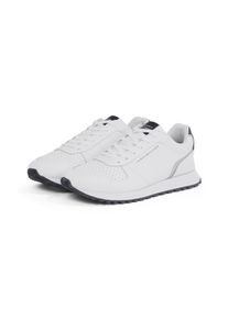 Tommy Hilfiger Herren Sneaker "NEW RUNNER EVA MIX LTH FLAG", Gr. 44, weiß, Leder, Lederimitat, unifarben mit Farbeinsätzen, sportlich, Schuhe,