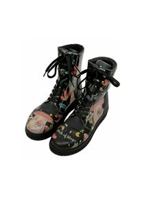 DOGO Damen Schnürboots "Future Boots Made Of Magic Damen Boots / Female", Gr. 36, schwarz, Lederimitat, Schuhe, Vegan