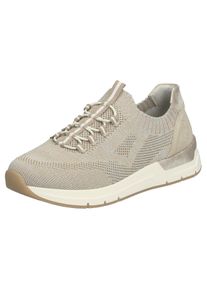 Rieker Damen Slip-On Sneaker, Gr. 43, beige, Textil, Lederimitat, sportlich, Schuhe, Slipper, Schlupfschuh, Halbschuh, Freizeitsneaker mit