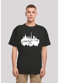 F4NT4STIC Herren T-Shirt "PARIS SKYLINE OVERSIZE TEE", schwarz, casual, Gr. M, Obermaterial: 100% Baumwolle, Shirts, Print