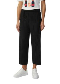 Damen Stoffhose, schwarz, casual, Gr. 34, s.Oliver BLACK LABEL, unifarben, Obermaterial: 94% Polyester, 6% Elasthan, Hosen, mit Wide Leg