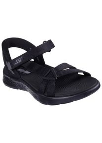 Skechers Damen Sandale "GO WALK FLEX SANDAL-ILLUMINATE", Gr. 35, schwarz, Textil, unifarben, sportlich, Schuhe, Sandalette, Trekking Sandale mit Gogo