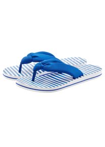 Lascana Damen Badezehentrenner, Gr. 35, blau, Obermaterial: 100% Textilmaterial. Decksohle: 100% Synthetik. Laufsohle: 100% Synthetik, gemustert,