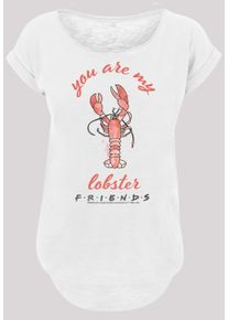 F4NT4STIC Herren Kurzarmshirt "F4NT4STIC Damen Lobster Chest with Ladies Long Slub Tee", weiß, casual, Gr. L, unifarben, 100% Baumwolle, Shirts