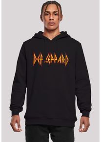 F4NT4STIC Herren Kapuzenpullover "Def Leppard Shatter Logo", schwarz, casual, Gr. M, Obermaterial: 65% Baumwolle, 35% Polyester, Pullover, Premium