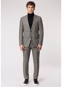 Roy Robson Herren Hosenanzug "mit Karomuster im Slim Fit", grau, Gr. 44, 52% Polyester, 46% Viskose, 2% Elasthan, Anzüge