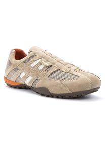 Geox Herren Slip-On Sneaker "UOMO SNAKE", Gr. 41, beige, Veloursleder, Textil, sportlich, Schuhe, Freizeitschuh, Slipper mit Geox Spezial Membran
