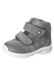 Kinder Snowboots "Dario WMS: normal", Pepino BY RICOSTA, Gr. 25, grau, Leder, Textil, casual, Schuhe, Klettstiefel, Winterstiefel, Babystiefel mit
