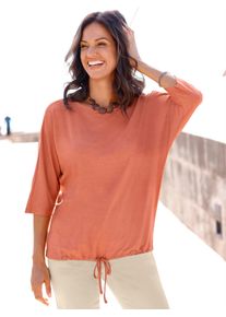 Inspirationen Damen Fledermausshirt "Fledermaus-Shirt", orange, Gr. 40, unifarben, 95% Viskose, 5% Elasthan, Shirts