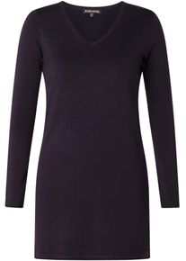 Base Level Damen Longpullover "BAS-YOLA-LONG-PULLOVER", blau, Basic, Gr. 40, leicht glänzend, Feinstrick, Obermaterial: 80% Viskose, 20% Polyamid,