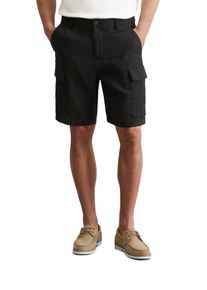 Marc O'Polo MARC O'POLO Herren Shorts "aus reinem Leinen", schwarz, casual, Gr. 36, unifarben, Obermaterial: 100% Leinen, Hosen