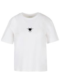 MISS TEE Herren T-Shirt "Miss Tee Damen Dangerous Heart Tee", weiß, casual, Gr. S, bedruckt, 100% Baumwolle, Shirts