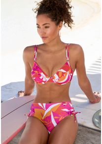 Sunseeker Damen Bügel-Bikini "Allis", lila, Gr. 36, bedruckt, Microfaser, Microfaser, Bikini-Sets, mit kleinen Zierringen am Top