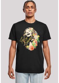 F4NT4STIC Herren T-Shirt "Janis Joplin Blumen", schwarz, casual, Gr. XL, Obermaterial: 100% Baumwolle, Shirts, Herren,Premium