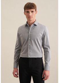 Seidensticker Herren Businesshemd "Schwarze Rose", grau, Gr. 42, unifarben, 100% Baumwolle, Hemden, X-Slim Kentkragen Uni