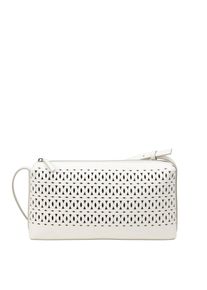 Marc O'Polo MARC O'POLO Damen Umhängetasche "aus edlem Rindleder", weiß, Leder, unifarben, Taschen