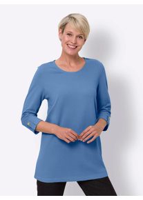 Classic Basics Damen Longshirt "Longshirt", blau, Gr. 56, unifarben, 100% Baumwolle, Shirts