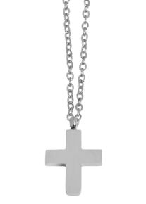 Adelia´s ADELIA ́S Damen Kette mit Anhänger, unbekannt, Edelstahlsilber, kreuz, Edelstahl, Halsketten