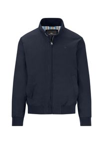 Fynch-Hatton Herren Blouson, blau, casual, Gr. S, unifarben, Web, Obermaterial: 55% Baumwolle, 45% Polyester, Jacken, mit Logo Stickerei
