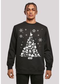F4NT4STIC Herren Kapuzenpullover "Star Wars Christmas Weihnachtsbaum", schwarz, casual, Gr. XL, Obermaterial: 50% Baumwolle, 50% Polyester, Pullover,