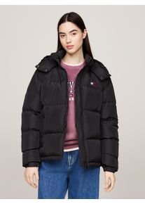 Damen Steppjacke "TJW ALASKA PUFFER EXT", schwarz, casual, Gr. 4XL, Tommy Jeans CURVE, unifarben, Web, Obermaterial: 100% Polyester, Jacken, Große