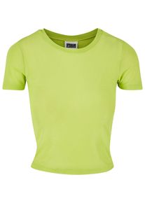 Urban Classics Herren T-Shirt "Urban Classics Damen Ladies Short Mesh Tee", gelb, casual, Gr. S, unifarben, 94% Polyamid, 6% Elasthan, Shirts