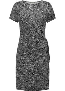 Ragwear Damen Shirtkleid "Knotta Print", blau, modisch, Gr. XL, Material: 95% Viskose, 5% Elasthan, Kleider, Kurzarm Sommerkleid mit seitlichem