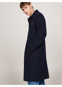 Tommy Jeans Herren Langmantel "TJM WOOL COAT", blau, casual, Gr. L, Web, Obermaterial: 75% Polyester, 20% Wolle, 5% sonstige Fasern, Mäntel, mit