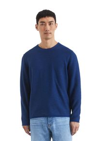 Marc O'Polo MARC O'POLO Herren Rundhalspullover "aus Bio-Baumwoll-Leinen-Mix", blau, casual, Gr. L, gestreift, Obermaterial: 88% Baumwolle, 12% Leinen, Pullover