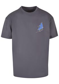 Merchcode Herren T-Shirt "Merchcode Herren Fly High Heavy Oversize Tee", grau, casual, Gr. L, bedruckt, 100% Baumwolle, Shirts