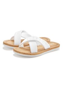 ELBSAND Damen Pantolette, Gr. 43, weiß, Obermaterial: 100% Textilmaterial. Futter: 100% Textilmaterial. Decksohle: 100% Synthetik. Laufsohle: 100%