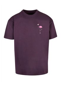 Merchcode Herren T-Shirt "Merchcode Herren Flamingo Heavy Oversize Tee", lila, casual, Gr. L, bedruckt, 100% Baumwolle, Shirts