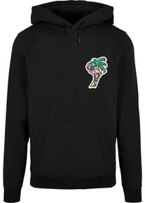 MisterTee Herren Kapuzensweatshirt "MisterTee Flamingo Hoodie", schwarz, Gr. M, bedruckt, 100% Baumwolle, Sweatshirts