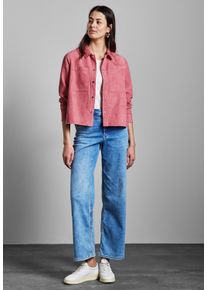 Street One Damen Kurzjacke, rosa, casual, Gr. 46, unifarben, Stoff, Obermaterial: 100% Polyester; Futter: 100% Polyester, Jacken, mit Brusttaschen