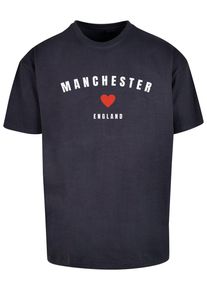 Merchcode Herren T-Shirt "Merchcode Herren Manchester X Heavy Oversize Tee-BY102", blau, casual, Gr. XXL, bedruckt, 100% Baumwolle, Shirts
