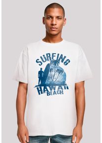 F4NT4STIC Herren T-Shirt "Hawaii Surf Beach Summer", weiß, casual, Gr. XS, Obermaterial: 100% Baumwolle, Shirts, Premium Qualität