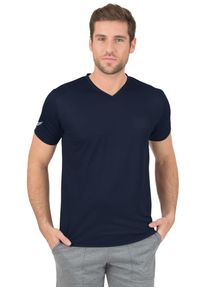TRIGEMA Herren T-Shirt "TRIGEMA V-Shirt COOLMAX", blau, sportlich, Gr. S, 100% Polyester (recycelt), Shirts