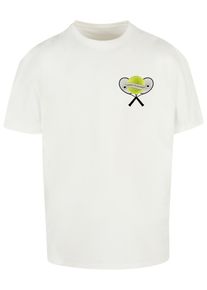 Merchcode Herren T-Shirt "Merchcode Herren Tennis Tournament Heavy Oversized Tee", weiß, casual, Gr. M, bedruckt, 100% Baumwolle, Shirts