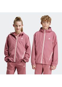 Kinder Windbreaker "J UTILITY JKT", rot, sportlich, Gr. 128, adidas Sportswear, Obermaterial: 100% Polyester, Jacken