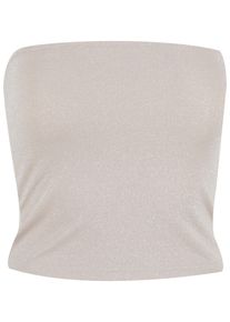 Urban Classics Damen Bügelloser BH "Urban Classics Ladies Glitter Bandeau", Gr. XS, beige, 100% Kunststoff, BHs