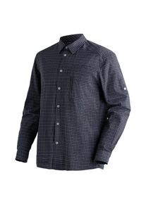 Maier Sports Herren Funktionshemd "Mats L/S", grau, Gr. 50, 97% Polyester, 3% Elasthan, Hemden, langarm Herrenhemd für Wandern, Reise und Freizeit