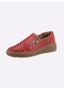 Casual Looks Damen Slipper, Gr. 42, rot, Glattleder, sportlich, Schuhe