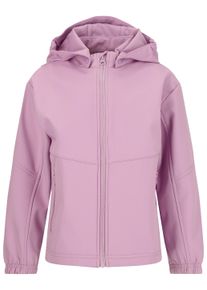 ZIGZAG Kinder Softshelljacke "Troy", rosa, casual, Gr. 152, unifarben, 100% Polyester, Jacken, mit wasserabweisender Beschichtung