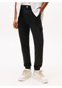 Tommy Jeans Herren Cargohose "TJM AUSTIN RIPSTOP CARGO", schwarz, casual, Gr. 30, Web, Obermaterial: 100% Baumwolle, Hosen, Mit Gürtelschlaufen